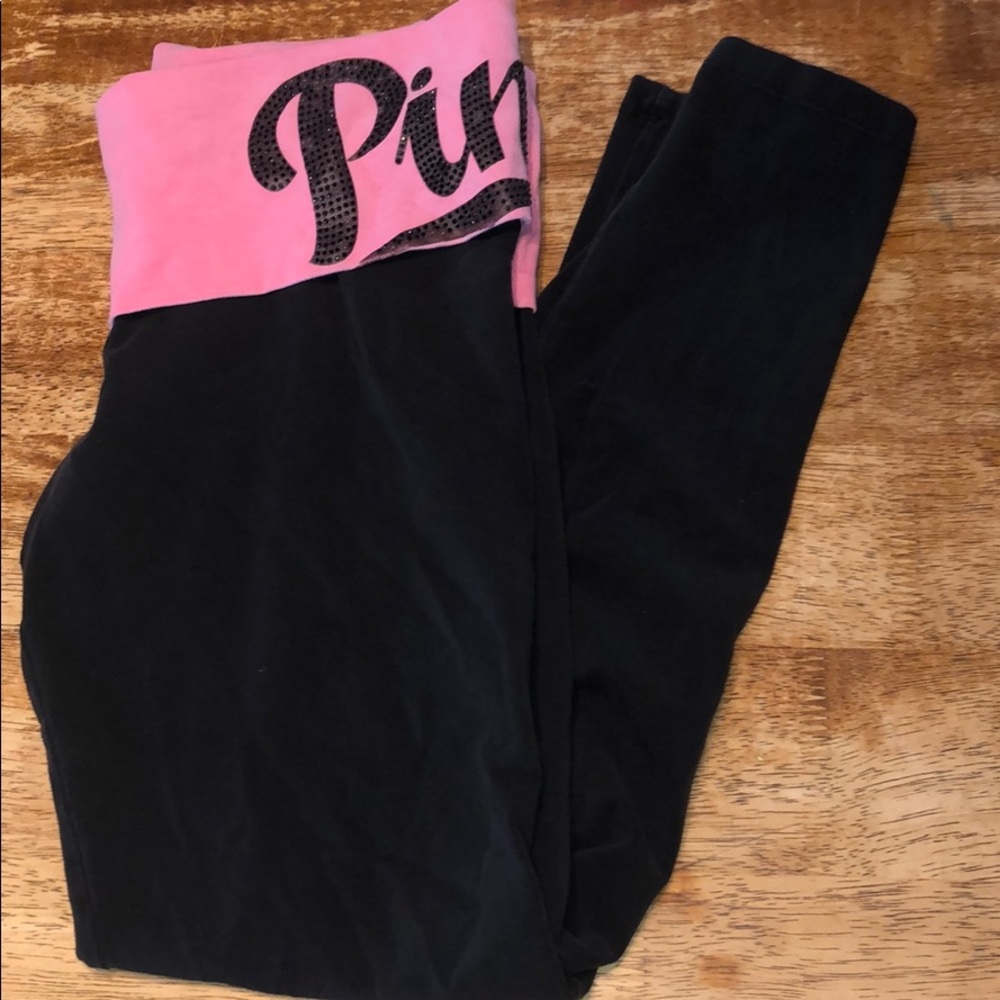 Pink full length leggings